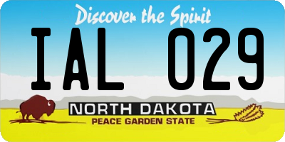 ND license plate IAL029