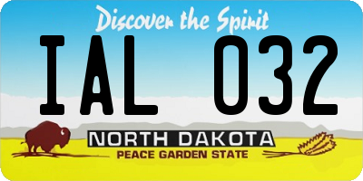 ND license plate IAL032
