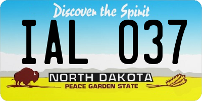 ND license plate IAL037