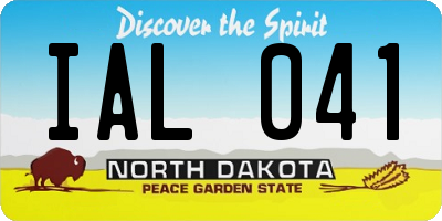 ND license plate IAL041