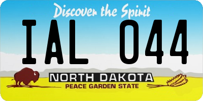 ND license plate IAL044