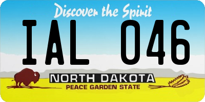 ND license plate IAL046