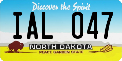 ND license plate IAL047