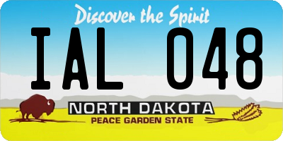 ND license plate IAL048