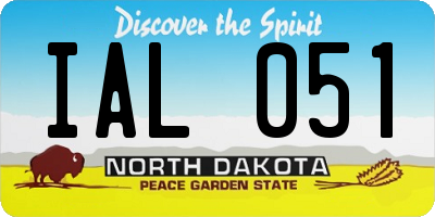 ND license plate IAL051