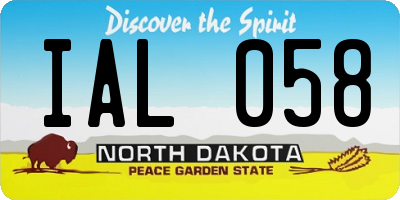 ND license plate IAL058