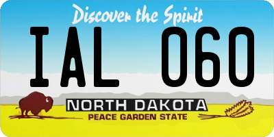 ND license plate IAL060