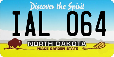 ND license plate IAL064