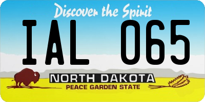 ND license plate IAL065