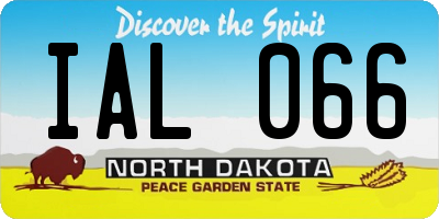 ND license plate IAL066