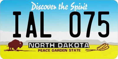 ND license plate IAL075