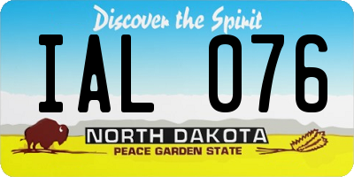 ND license plate IAL076