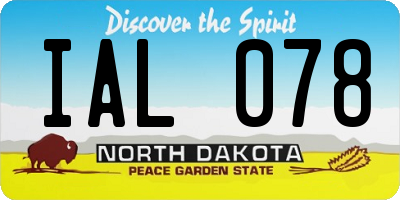 ND license plate IAL078