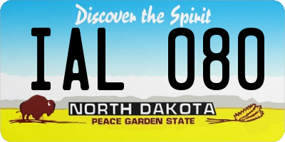 ND license plate IAL080