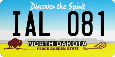 ND license plate IAL081
