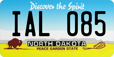 ND license plate IAL085