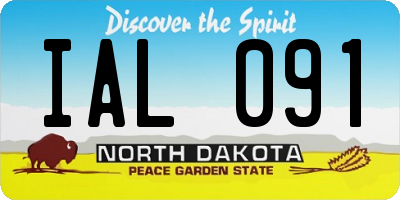 ND license plate IAL091