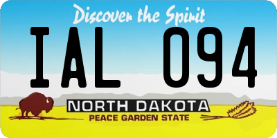 ND license plate IAL094