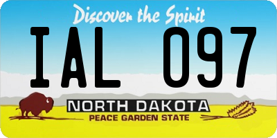 ND license plate IAL097