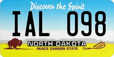 ND license plate IAL098