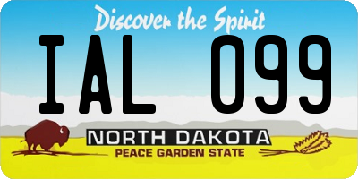 ND license plate IAL099