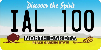 ND license plate IAL100