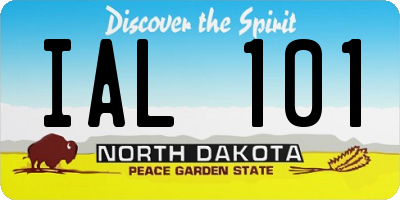 ND license plate IAL101