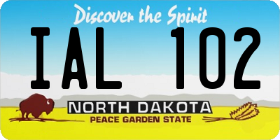 ND license plate IAL102