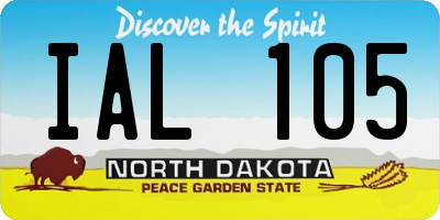 ND license plate IAL105