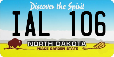 ND license plate IAL106