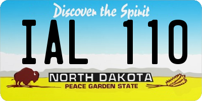 ND license plate IAL110