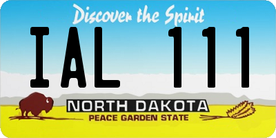 ND license plate IAL111