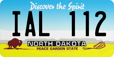 ND license plate IAL112