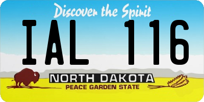 ND license plate IAL116