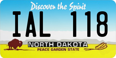 ND license plate IAL118