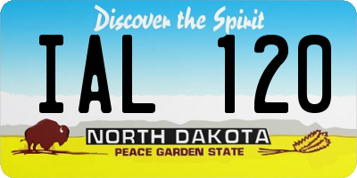 ND license plate IAL120