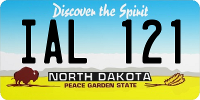 ND license plate IAL121