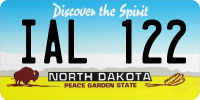 ND license plate IAL122