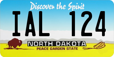 ND license plate IAL124