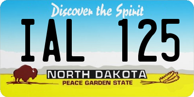 ND license plate IAL125