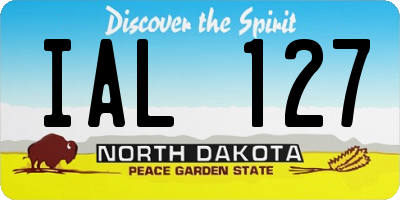 ND license plate IAL127