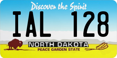 ND license plate IAL128