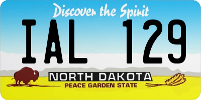 ND license plate IAL129