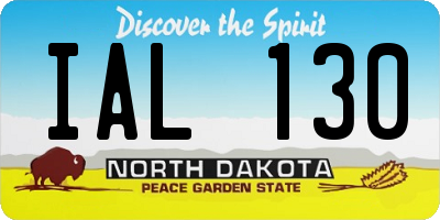 ND license plate IAL130