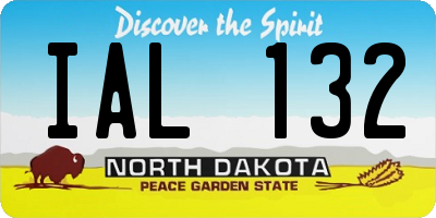 ND license plate IAL132