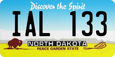ND license plate IAL133