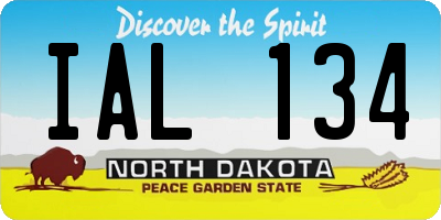 ND license plate IAL134
