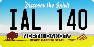 ND license plate IAL140