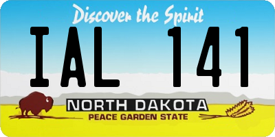 ND license plate IAL141