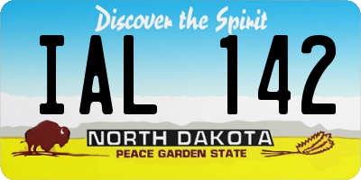 ND license plate IAL142